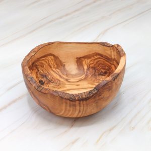 Rustic Olive Wood Salad Bowl – Handmade Natural Serving Bowl