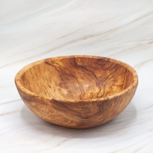 wide olive wood salad bowl