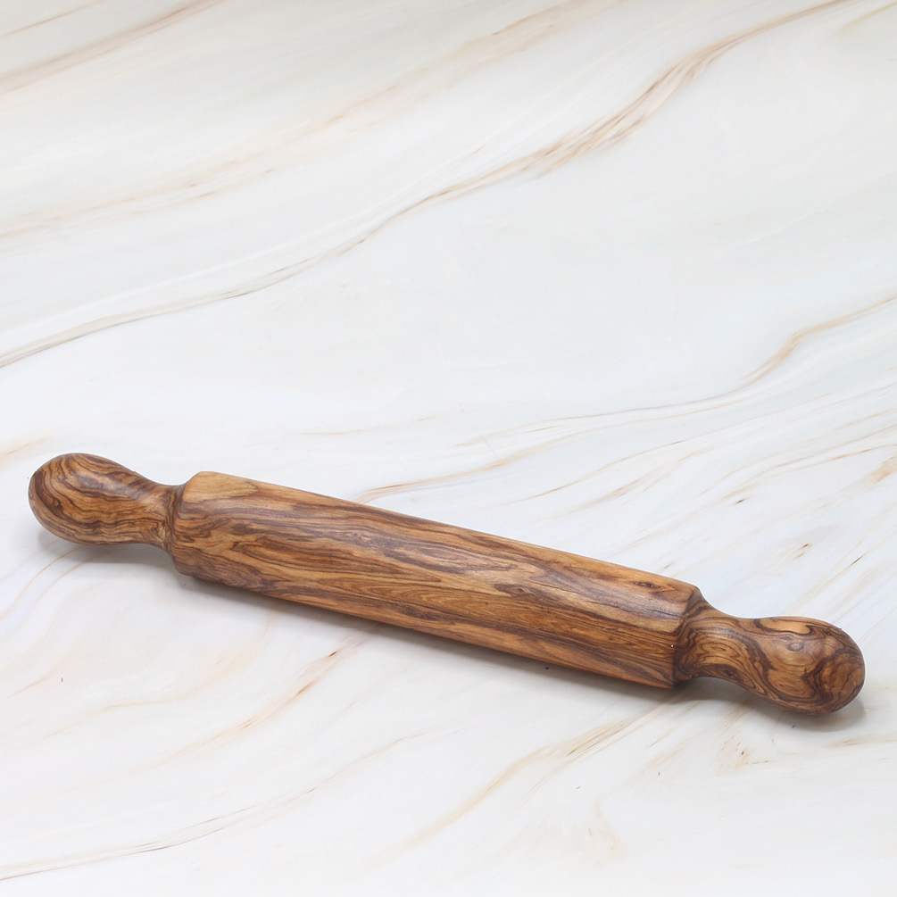 Olive Wood Rolling Pin – Handcrafted Wooden Baking Tool 2 Olive Wood Rolling Pin – Handcrafted Wooden Baking Tool - Image 2