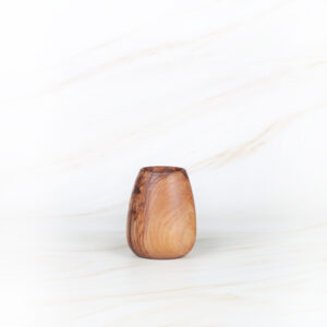Handcrafted olive wood mate cup for tea and maté