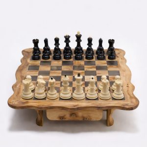 Wavy Olive Wood Chess Board