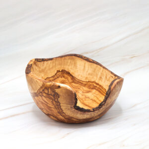 Handmade olive wood fruit bowl rustic wooden bowl
