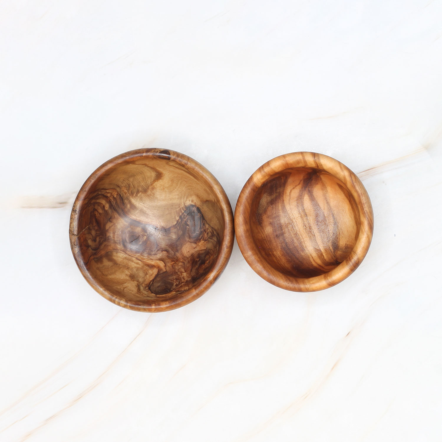 Set of 2 Small Olive Wood Bowls – Natural Serving Bowls 5 Set of 2 Small Olive Wood Bowls – Natural Serving Bowls - Image 5
