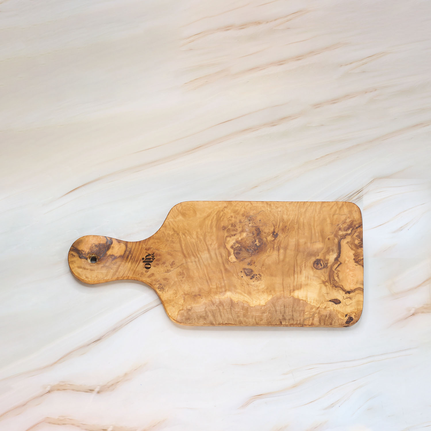 Olive Wood Cutting Board with Handle – Natural Kitchen Board 3 Olive Wood Cutting Board with Handle – Natural Kitchen Board - Image 3