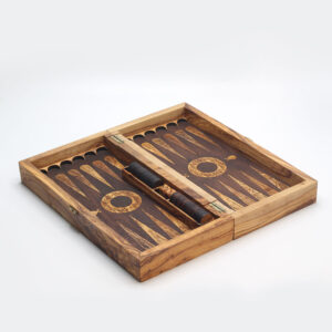 olive wood backgammon and chess set foldable handcrafted board game