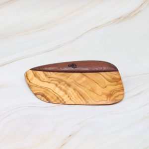 Handcrafted olive wood dough knife for bread and pastry dough