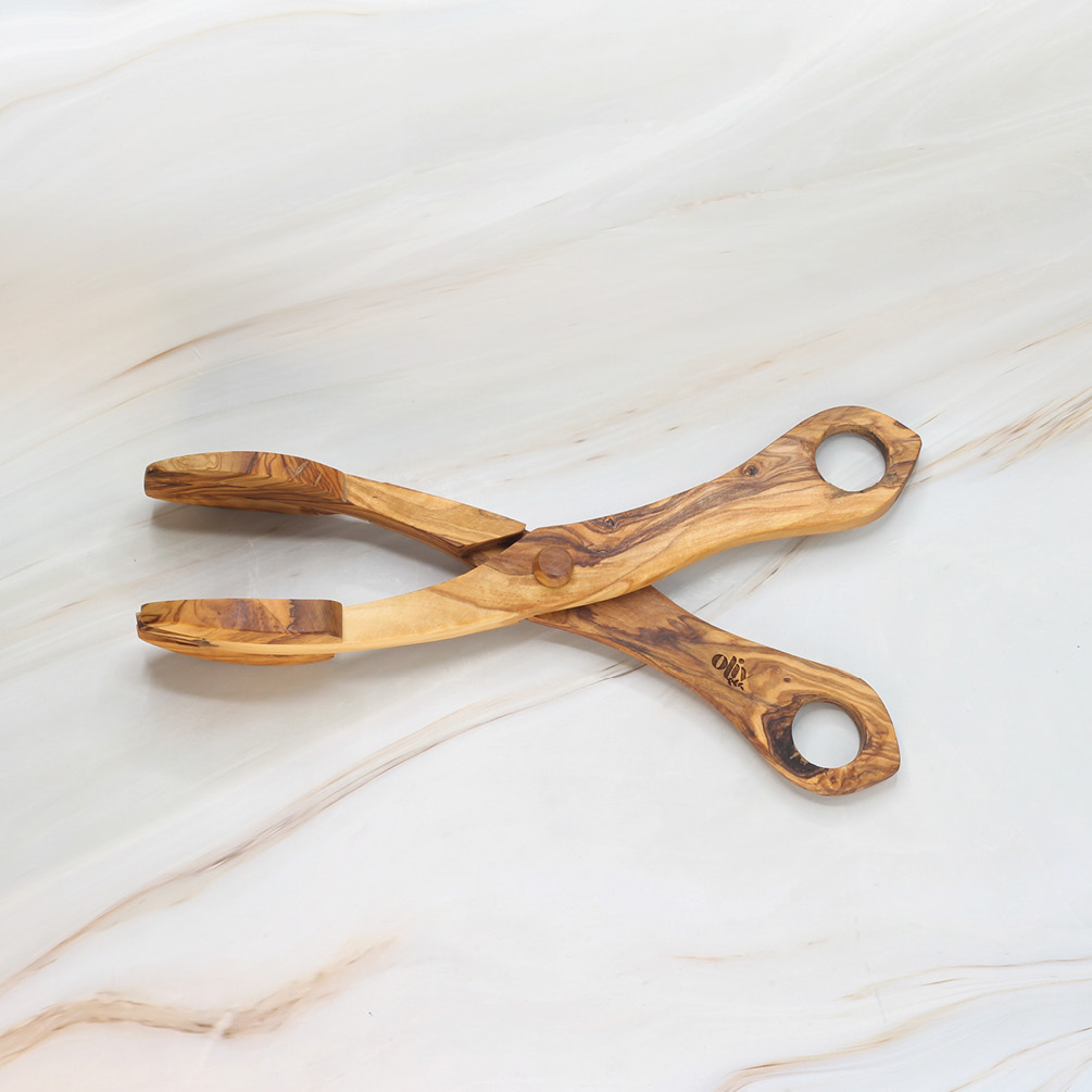 Handcrafted Olive Wood Salad Tongs – Natural & Durable Serving Tongs 3 Handcrafted Olive Wood Salad Tongs – Natural & Durable Serving Tongs - Image 3