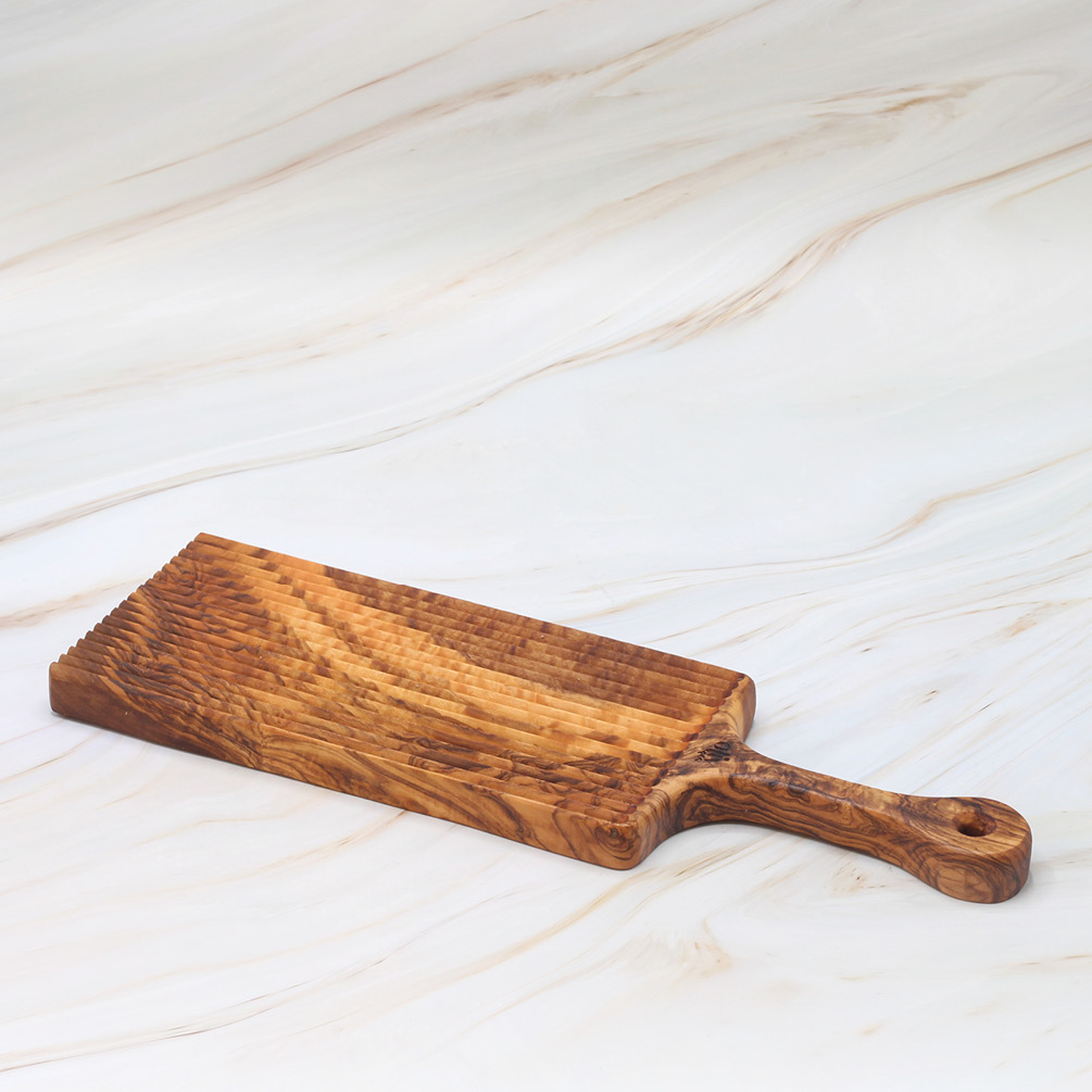 Olive Wood Gnocchi Pasta Board – Natural Pasta Tool 1 olive wood gnocchi pasta board handcrafted pasta tool