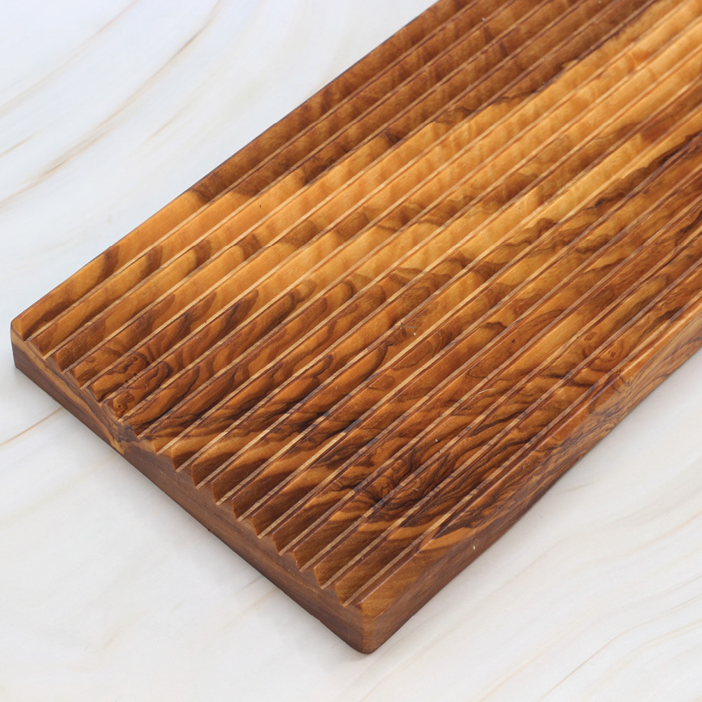 Olive Wood Gnocchi Pasta Board – Natural Pasta Tool 2 Olive Wood Gnocchi Pasta Board – Natural Pasta Tool - Image 2