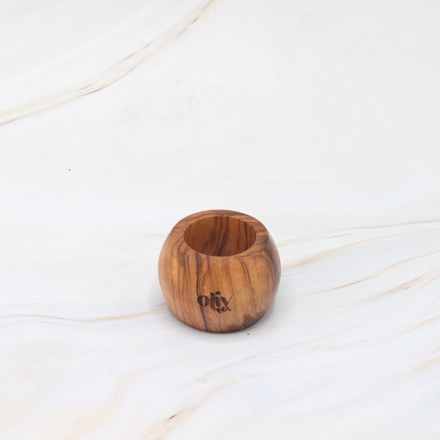 Olive Wood Napkin Rings – Handcrafted Rustic Set of 6 2 Olive Wood Napkin Rings – Handcrafted Rustic Set of 6 - Image 2