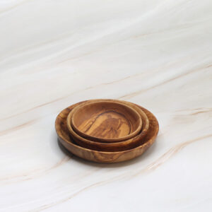 Set of 3 Olive Wood Dipping Dishes