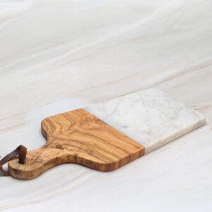Carrara Marble & Olive Wood Paddle Board