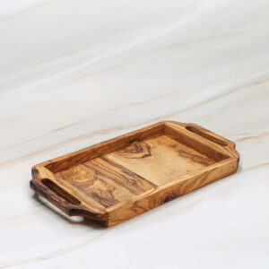 olive wood serving tray handcrafted from natural olive wood