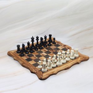 Chess Set with Square Wavy Board
