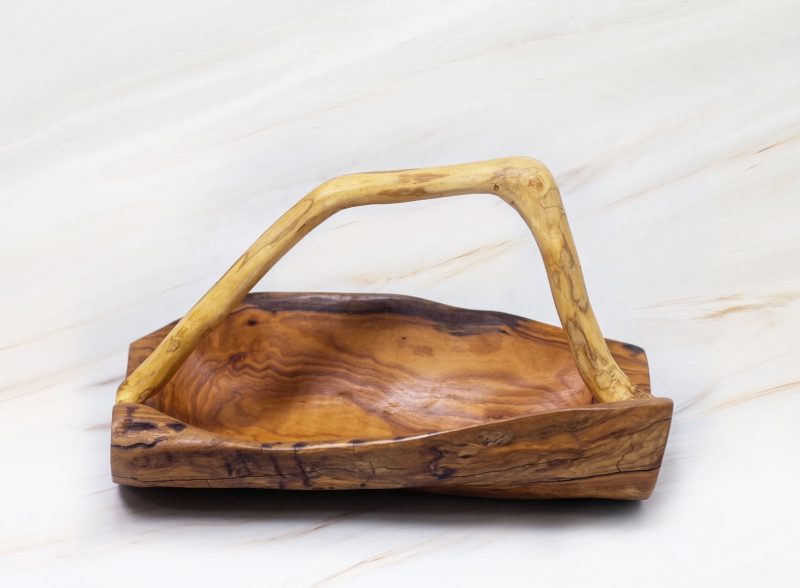 Home 8 Olive Wood Rustic Basket