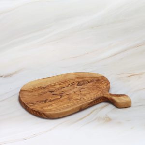 Olive Wood Serving Plate with Handle handcrafted in Lebanon