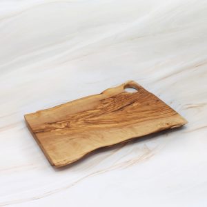 Olive Wood Serving Board with Round Handle handcrafted in Lebanon