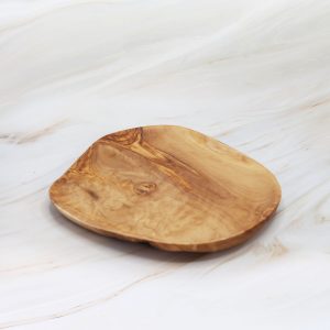 Rustic Olive Wood Serving Plate handcrafted in Lebanon